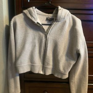 Pretty little thing cropped zip up